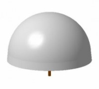 Полусфера 220х440 мм, серая